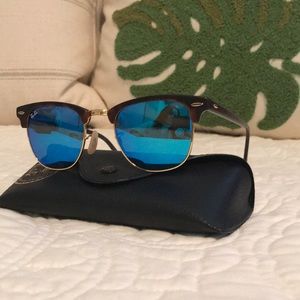 RayBan Clubmaster 3016 49mm w/ Mirror Blue Lens